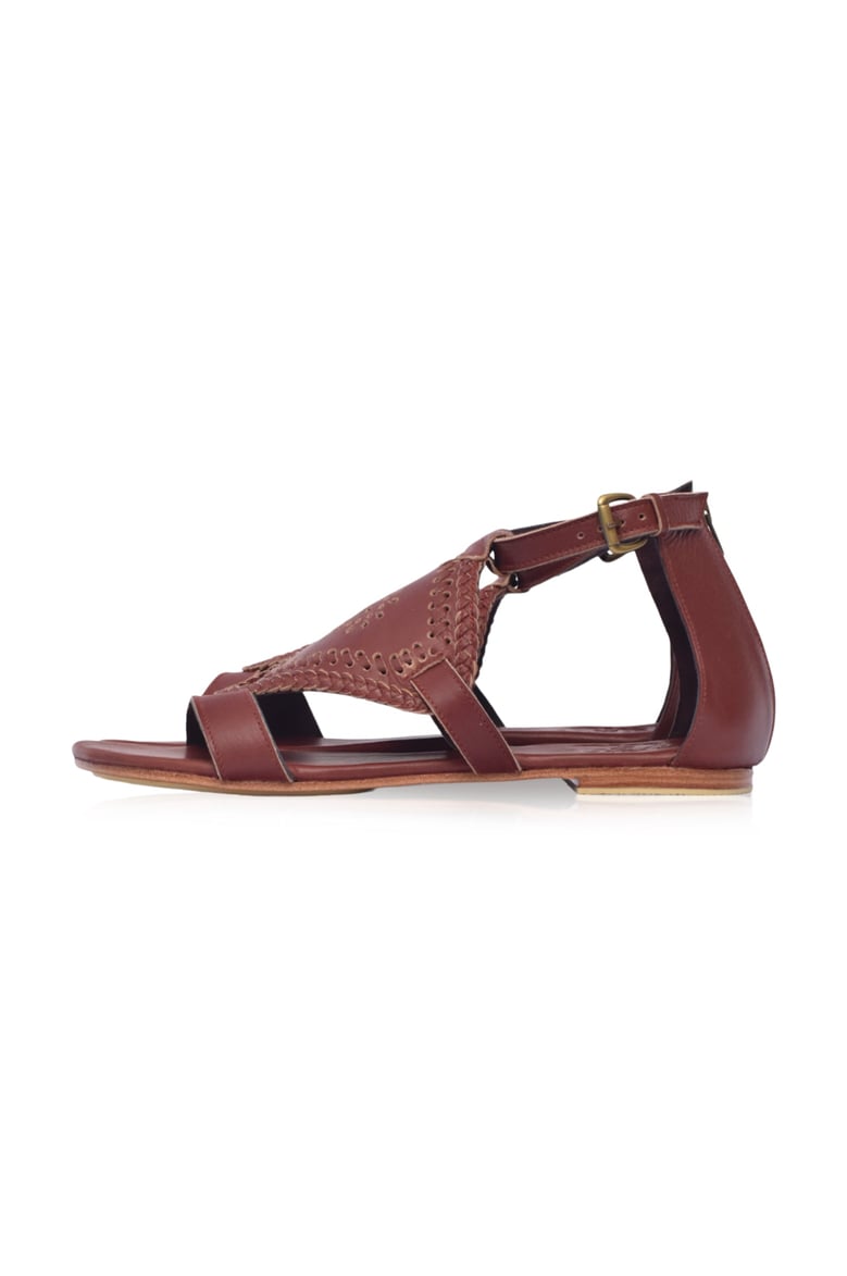 savannah braided leather sandals by Selfnex