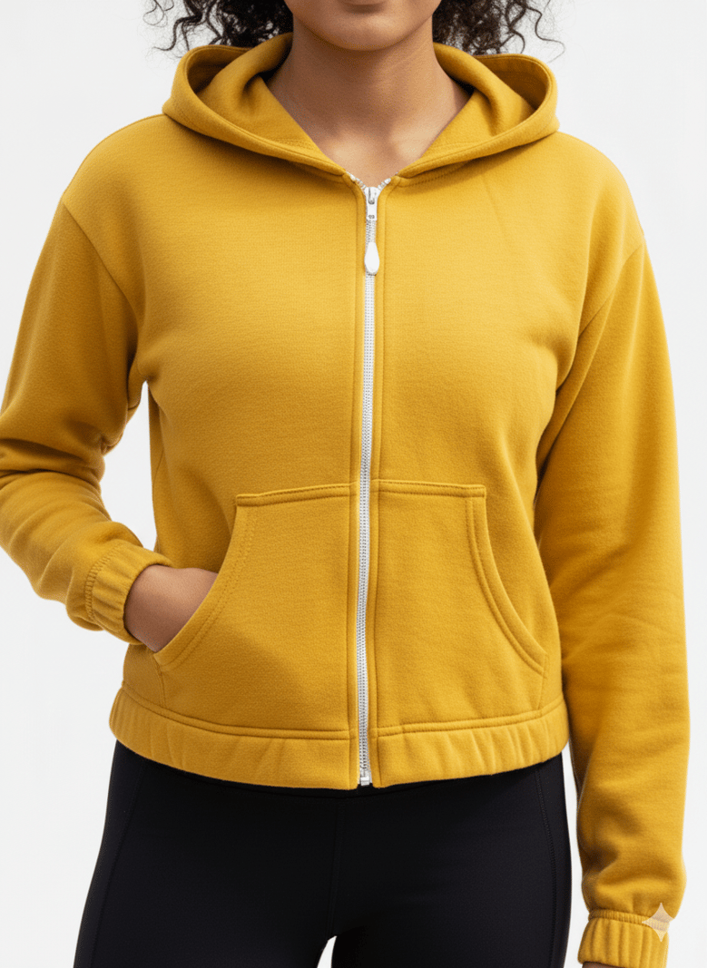 cropped elasticized hoodie jacket by Selfnex