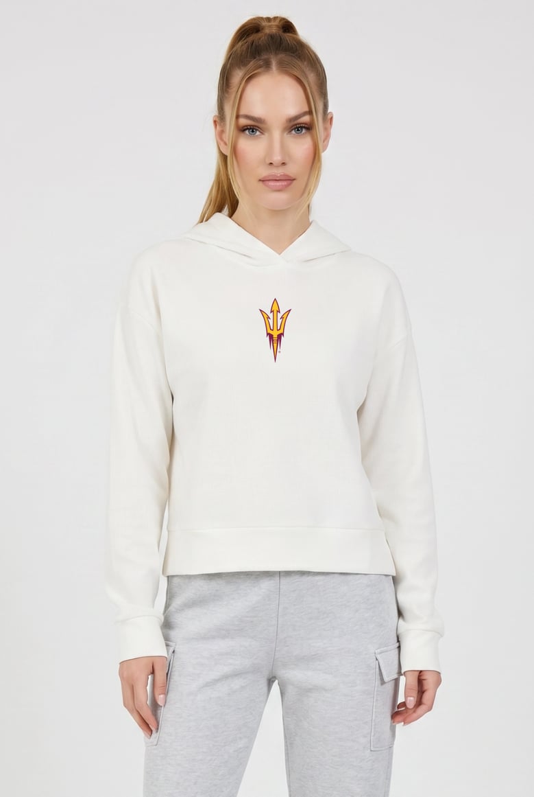 relaxed fit waffle hoodie arizona state by Selfnex