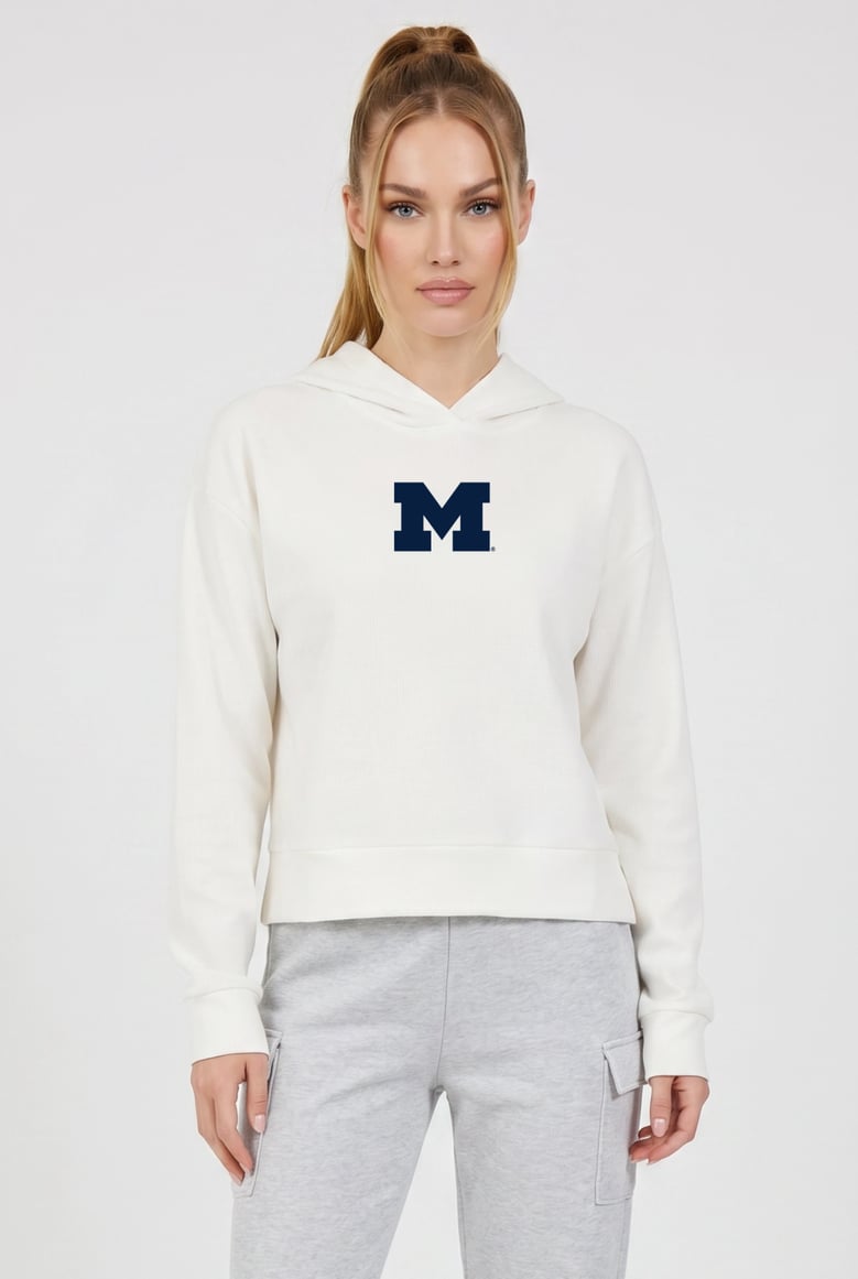 relaxed fit waffle hoodie michigan by Selfnex