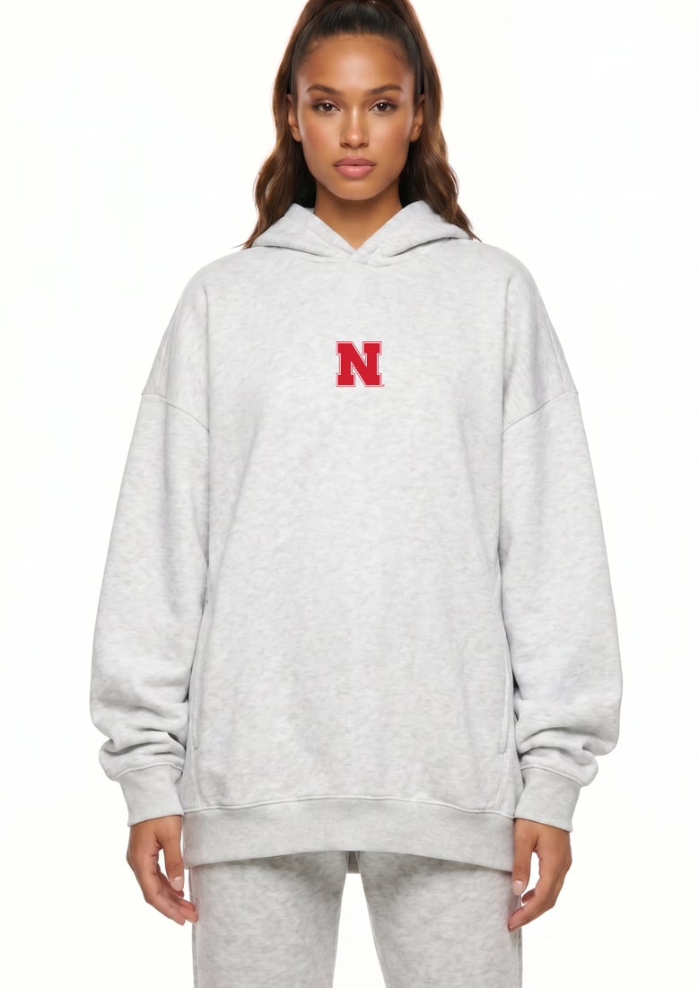 oversized zipper pocket hoodie nebraska by Selfnex