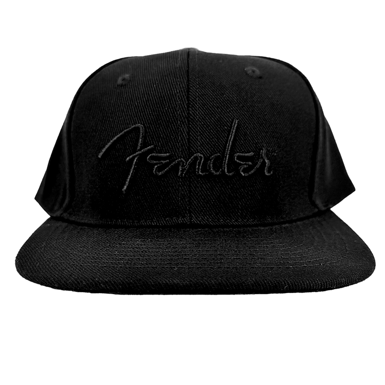 fender black flat bill hat by Selfnex