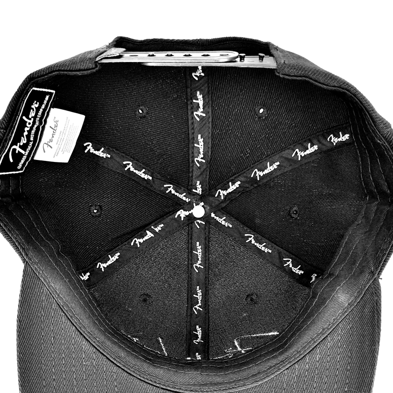 fender black flat bill hat by Selfnex