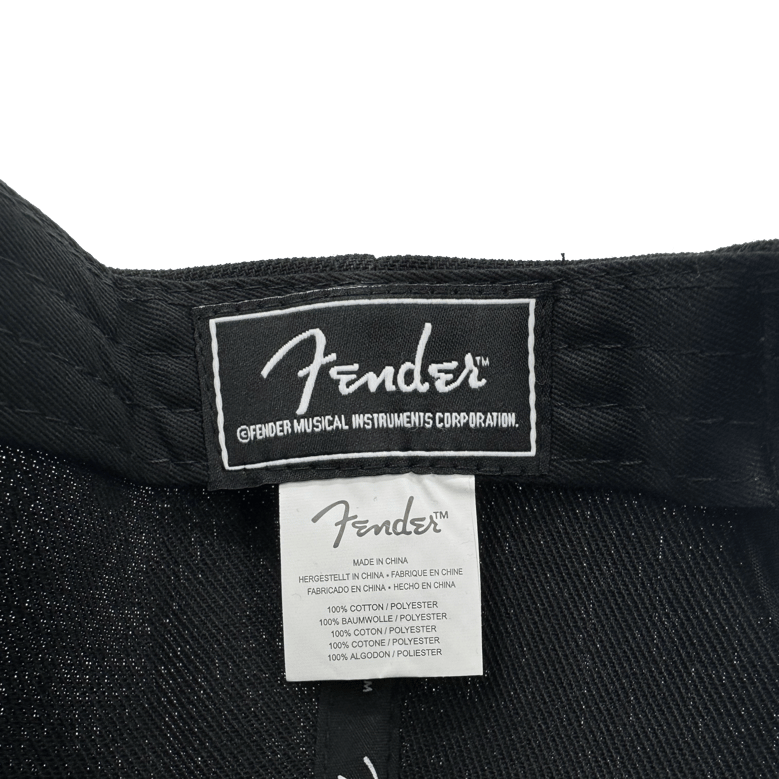 fender black flat bill hat by Selfnex