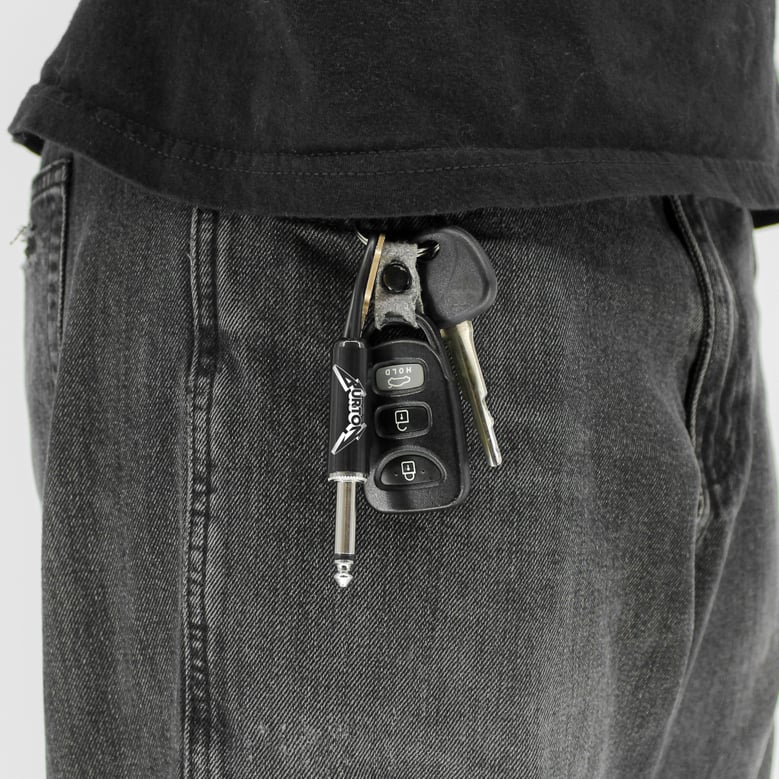 cliff burton logo guitar plug keychain by Selfnex