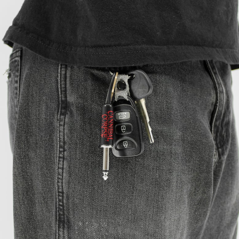 cannibal corpse logo guitar plug keychain by Selfnex