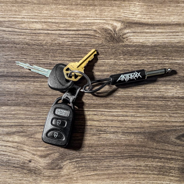 anthrax logo guitar plug keychain by Selfnex