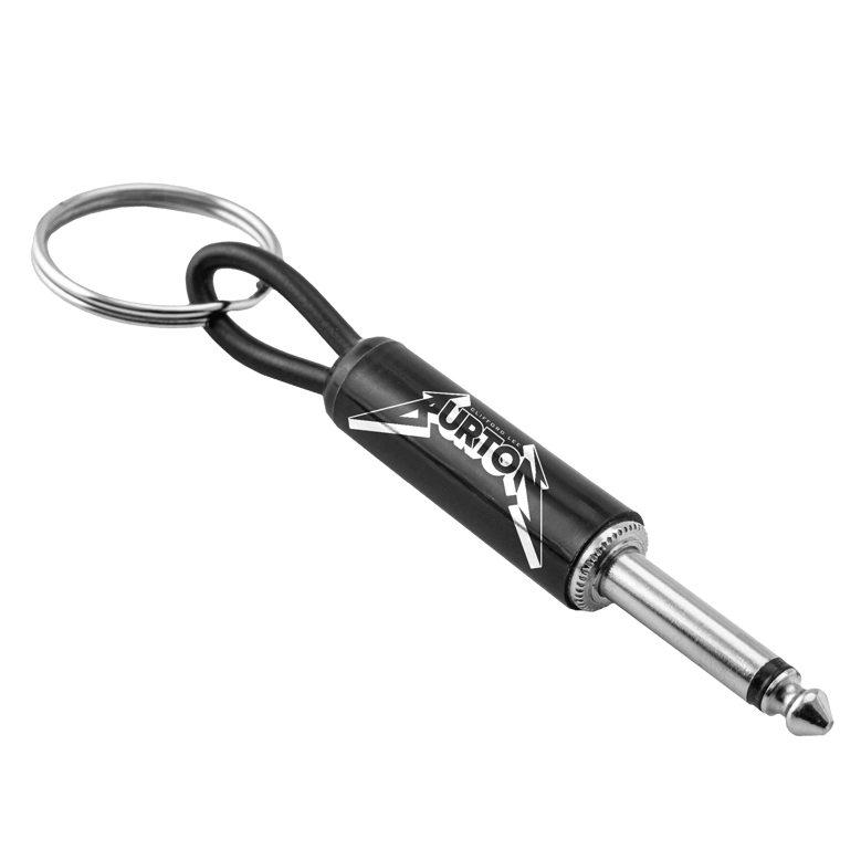 cliff burton logo guitar plug keychain by Selfnex