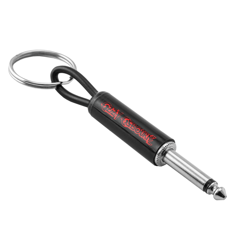 ozzy red logo guitar plug keychain by Selfnex
