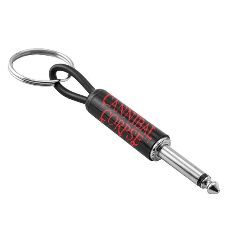 cannibal corpse logo guitar plug keychain by Selfnex