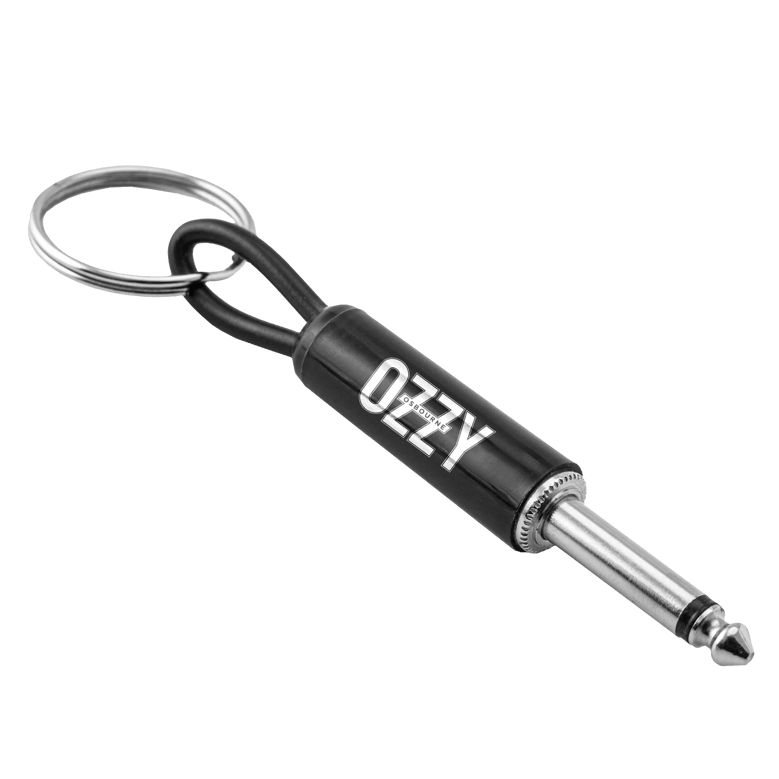 ozzy white logo guitar plug keychain by Selfnex