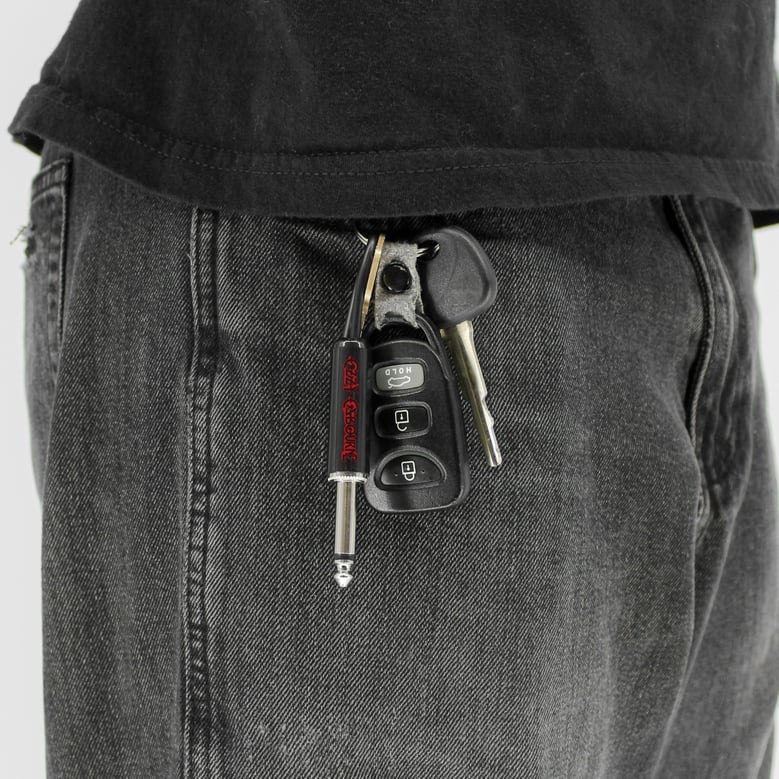 ozzy red logo guitar plug keychain by Selfnex