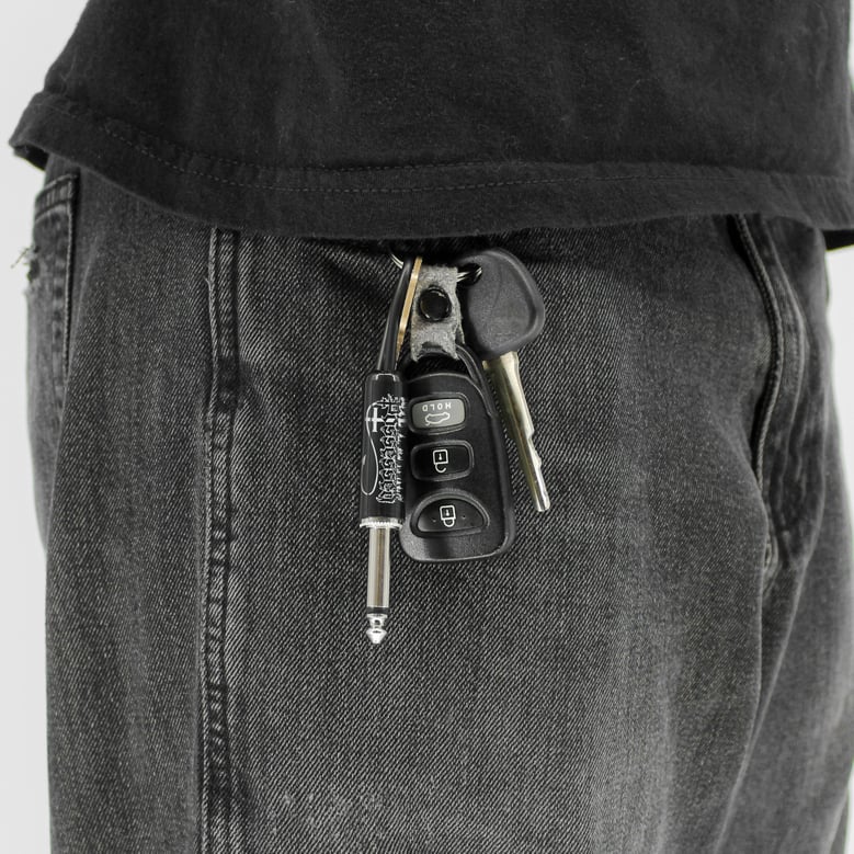 possessed logo guitar plug keychain by Selfnex