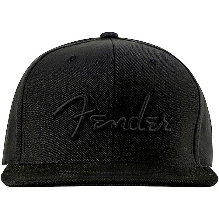 fender black flat bill hat by Selfnex