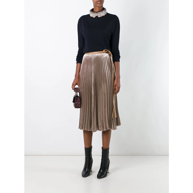 valentino nude pleated skirt by Selfnex