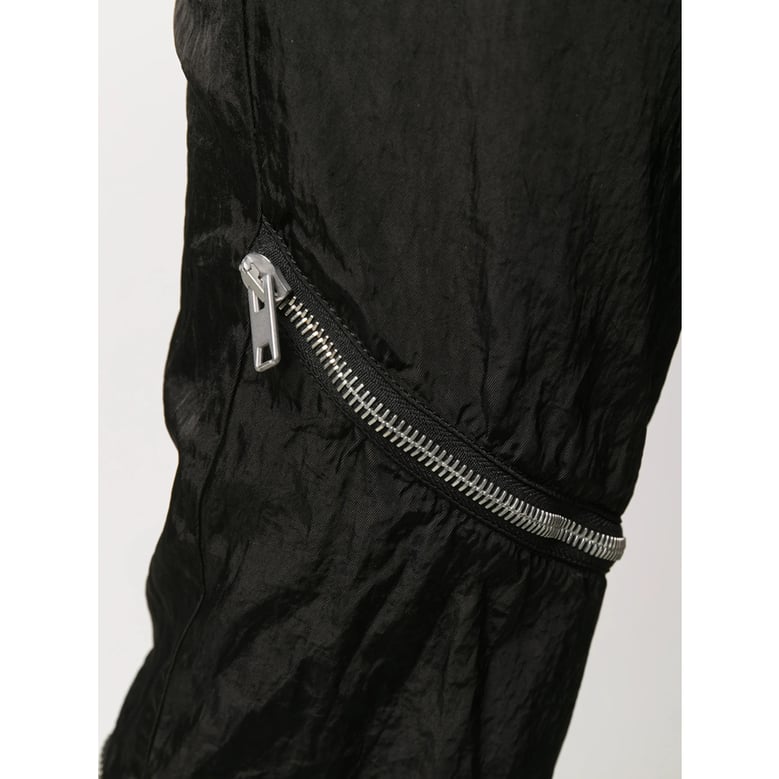 black front zipped skinny trousers by Selfnex