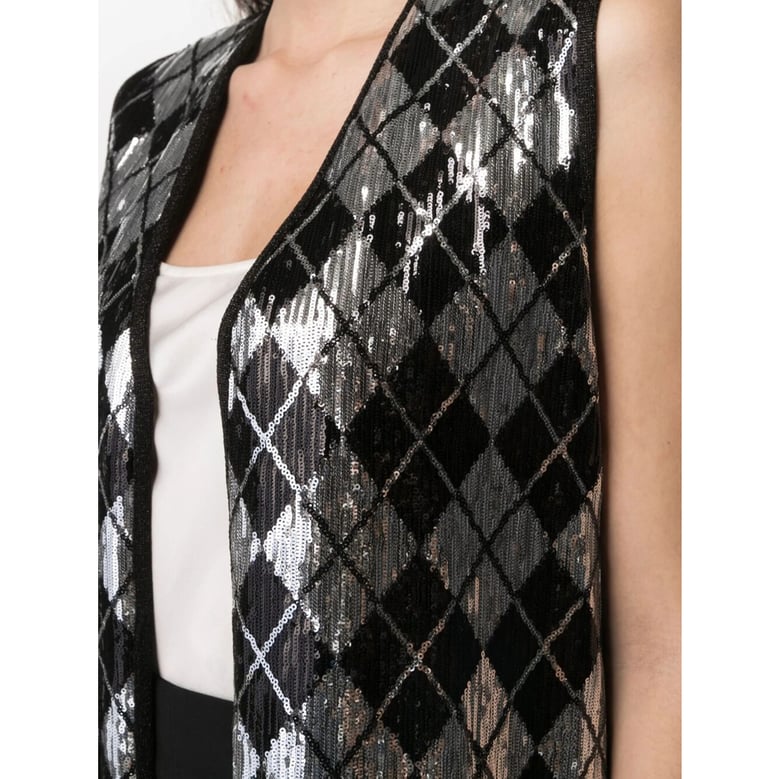 charlott waistcoat with sequin embellishment by Selfnex