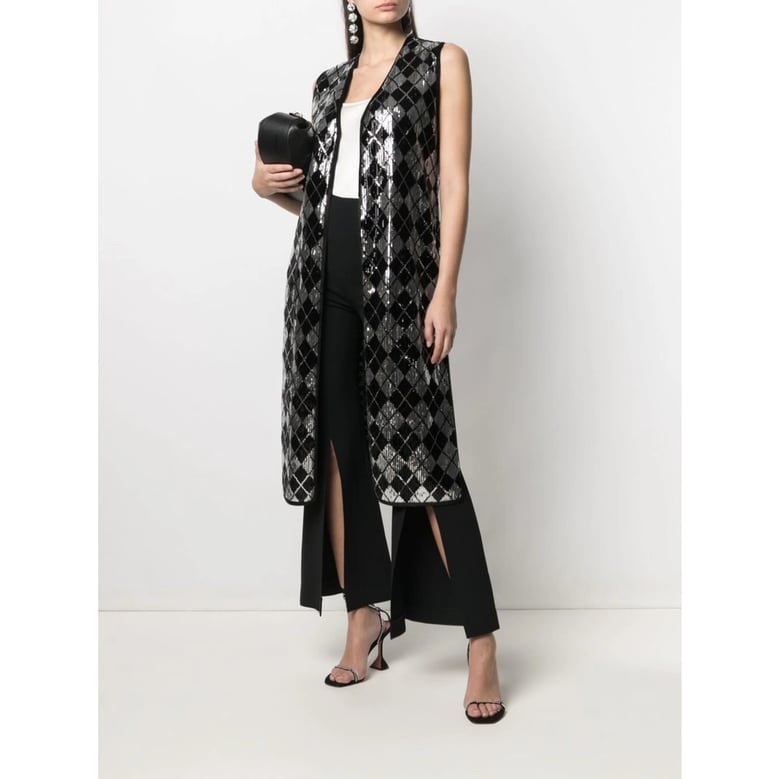 charlott waistcoat with sequin embellishment by Selfnex