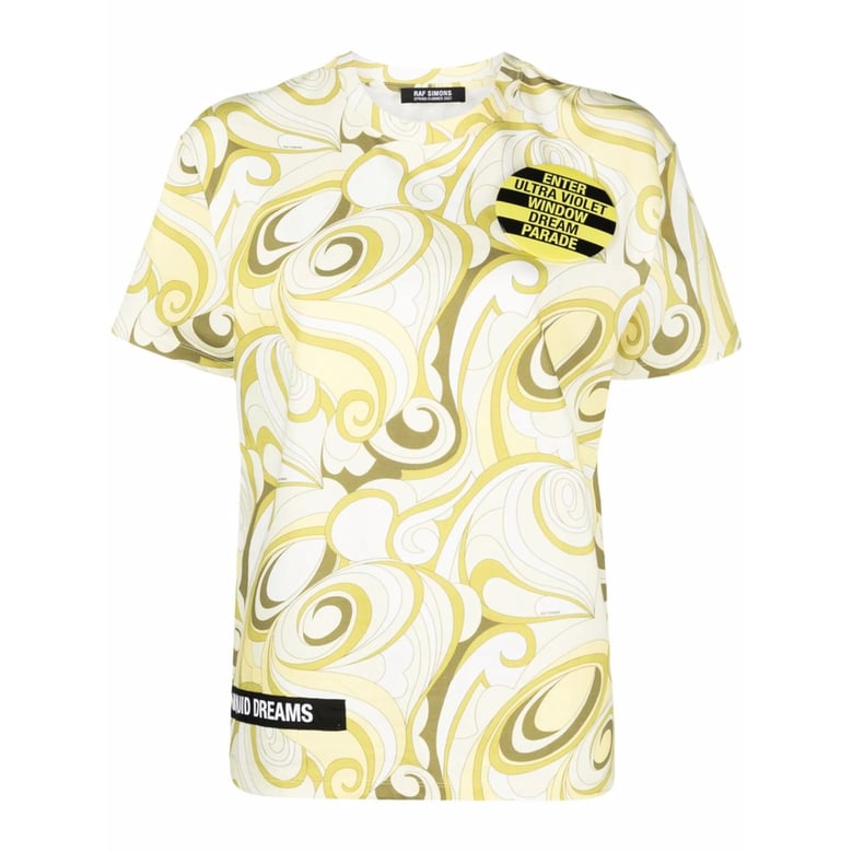 raf simons abstract pattern t-shirt by Selfnex