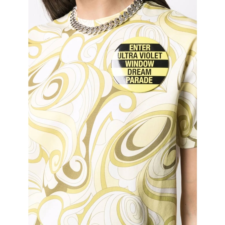 raf simons abstract pattern t-shirt by Selfnex