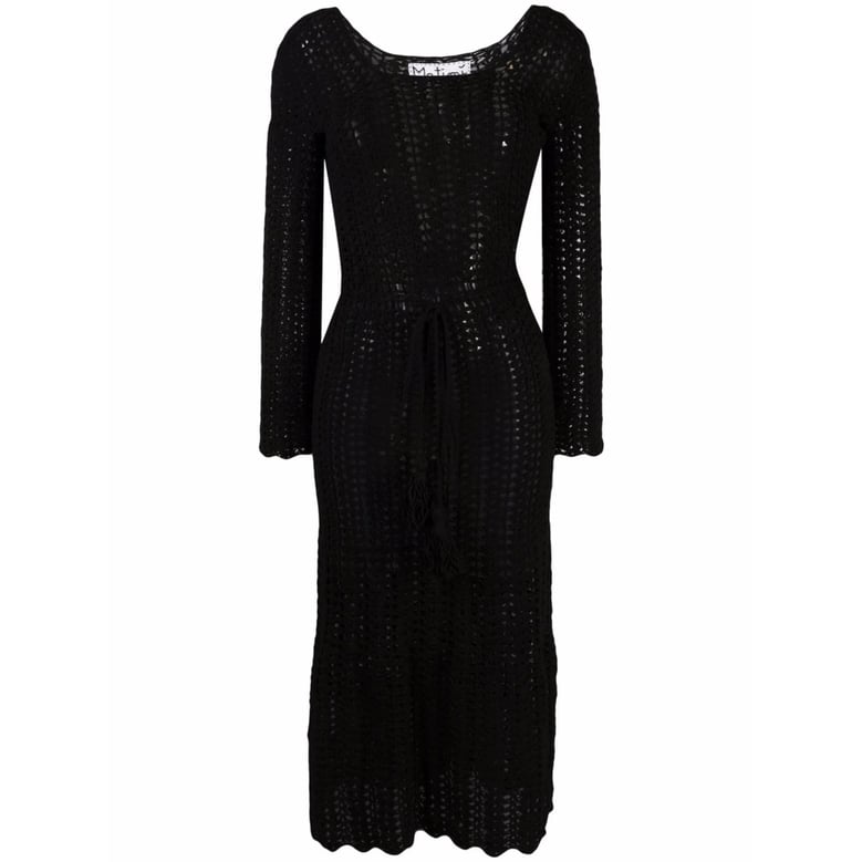matimì black crochet design dress by Selfnex