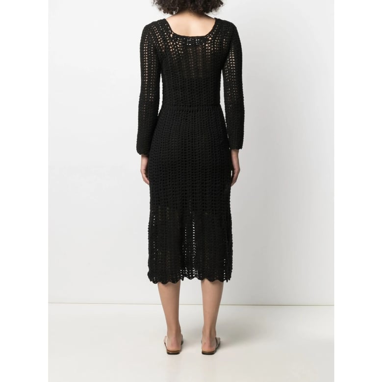 matimì black crochet design dress by Selfnex