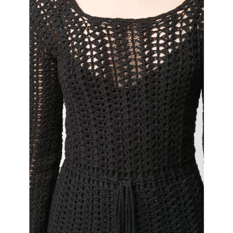 matimì black crochet design dress by Selfnex