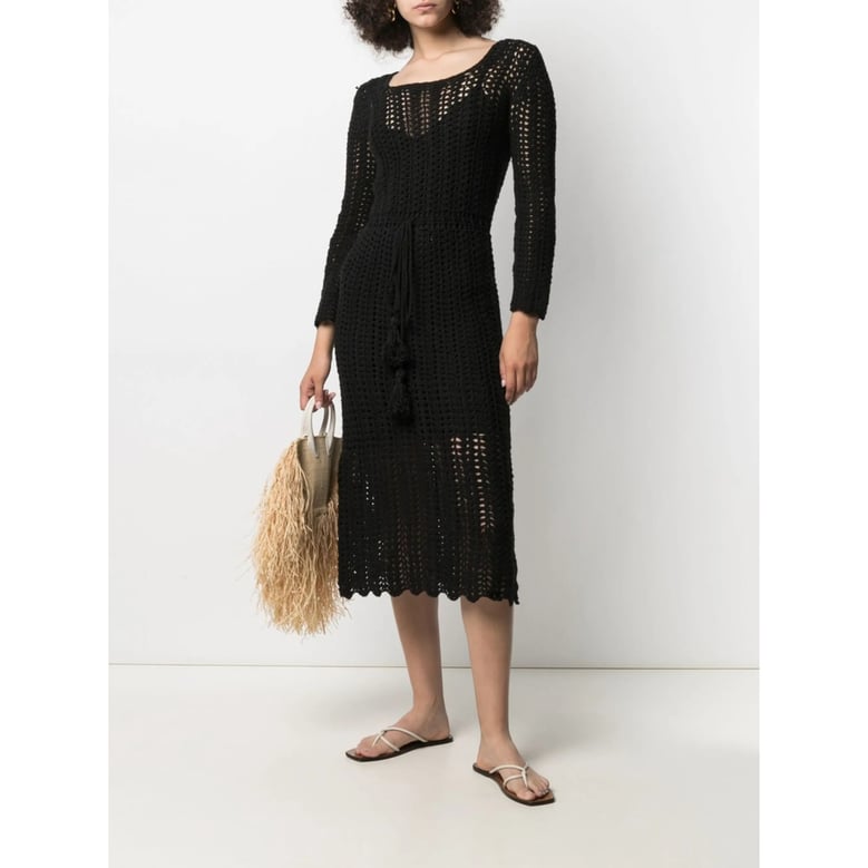 matimì black crochet design dress by Selfnex