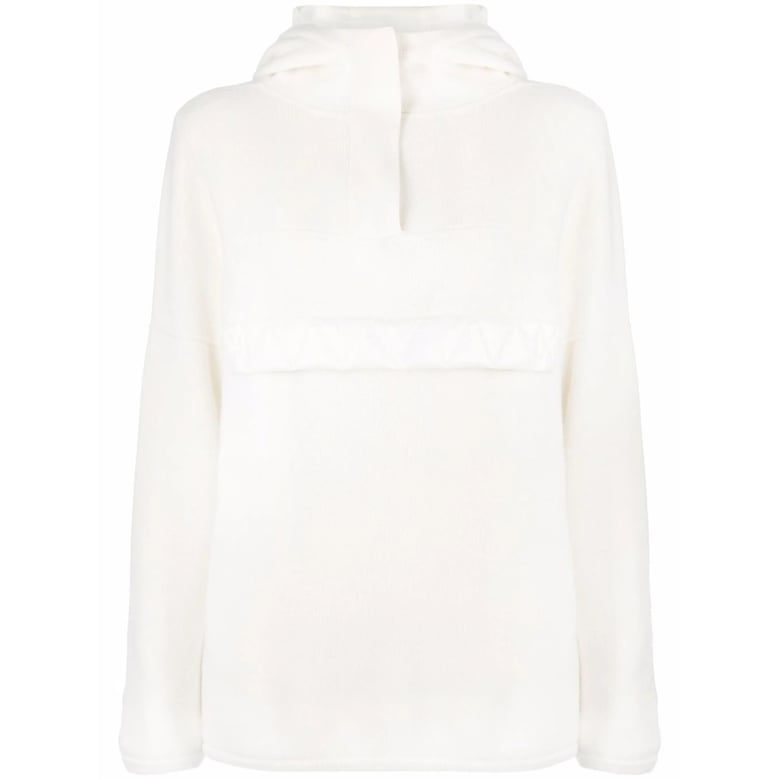 hooded sweater white cashmere by Selfnex