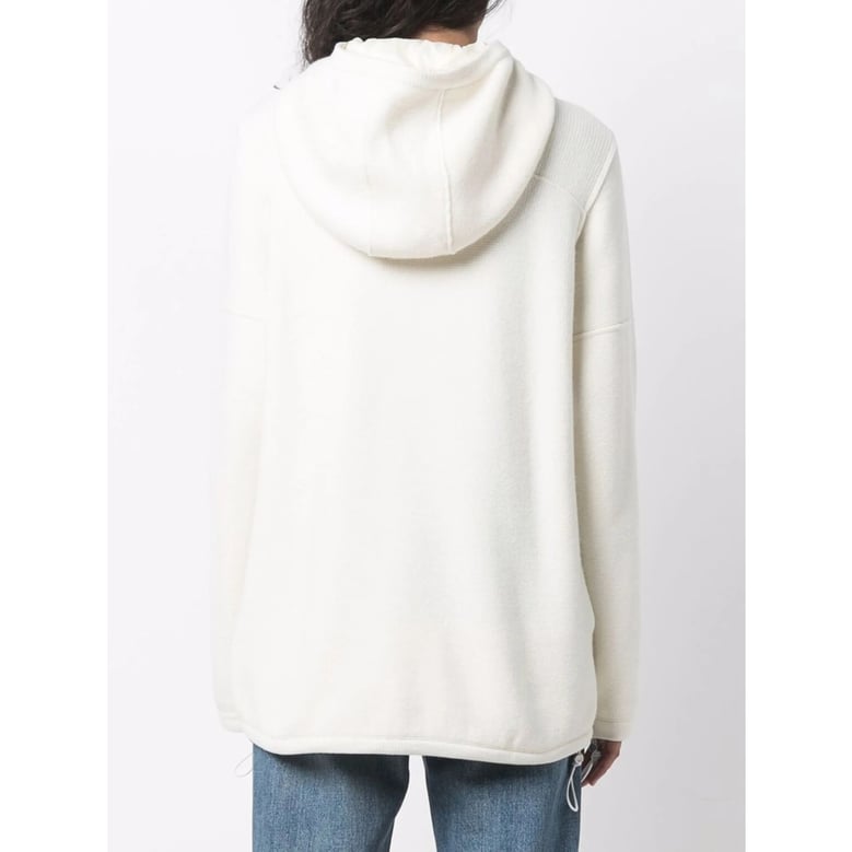 hooded sweater white cashmere by Selfnex