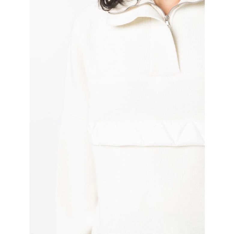 hooded sweater white cashmere by Selfnex
