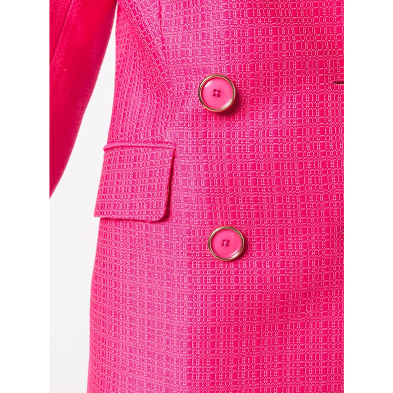 fuchsia pink double-breasted jacket by Selfnex
