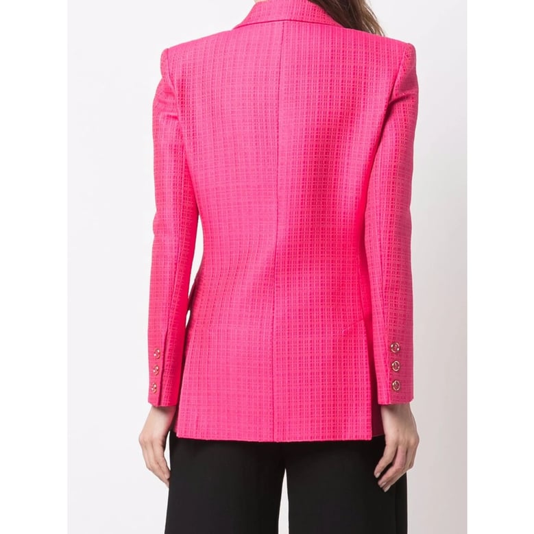 fuchsia pink double-breasted jacket by Selfnex