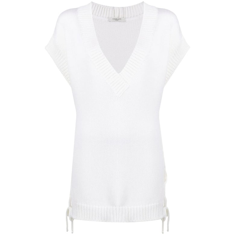 charlott white wool sweater by Selfnex