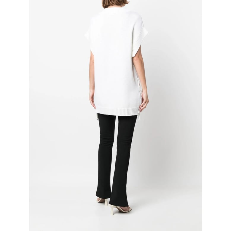 charlott white wool sweater by Selfnex
