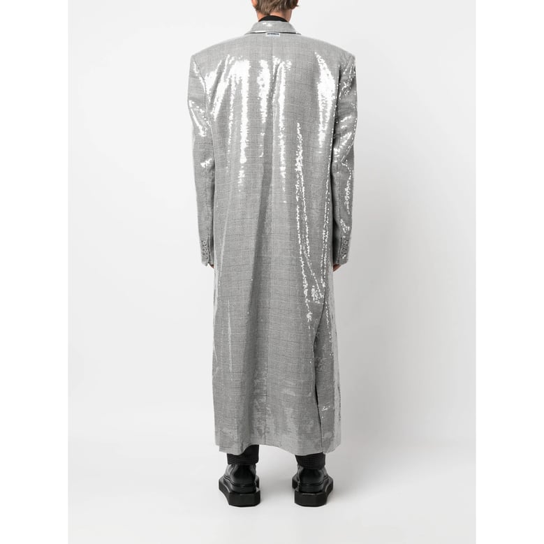 vetements light grey sequin coat by Selfnex