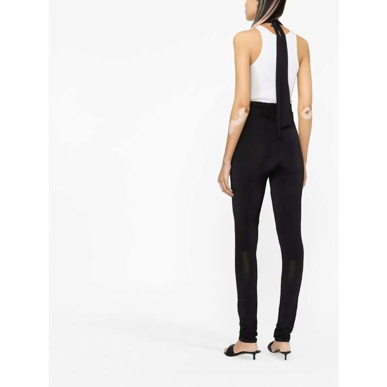 high-waisted pants with chain-link detail by Selfnex