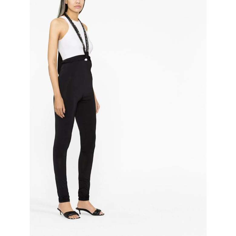 high-waisted pants with chain-link detail by Selfnex