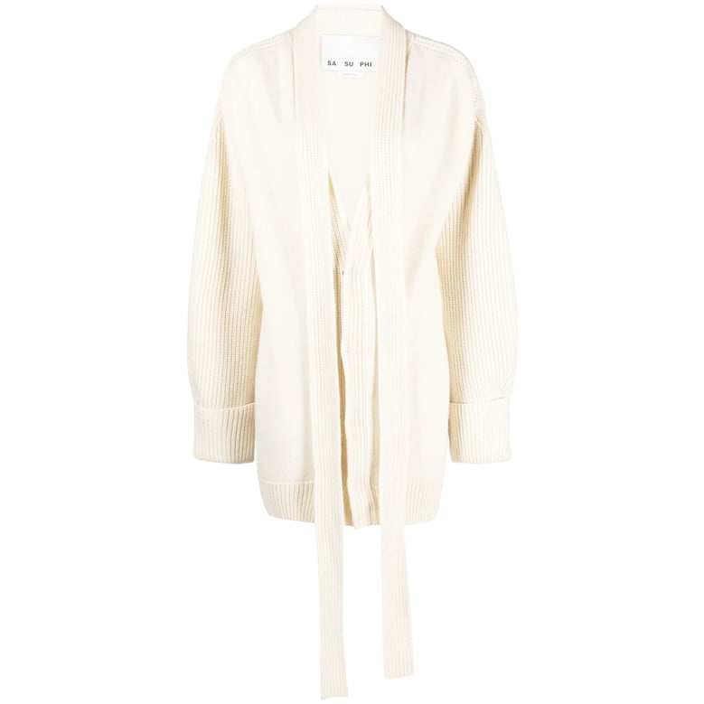 ivory white cashmere cardigan by Selfnex