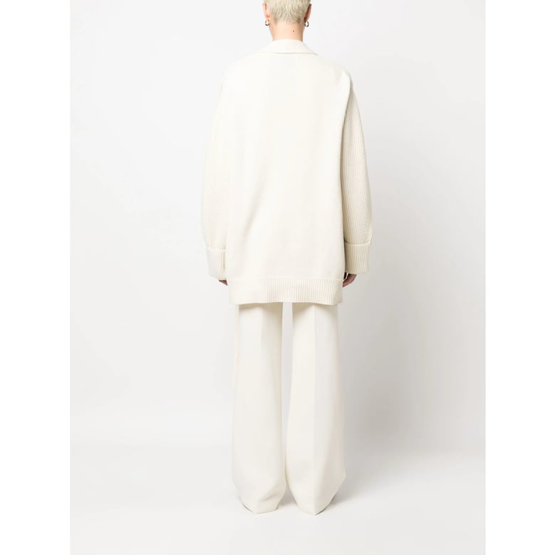 ivory white cashmere cardigan by Selfnex