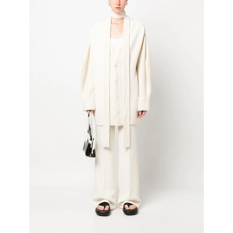 ivory white cashmere cardigan by Selfnex