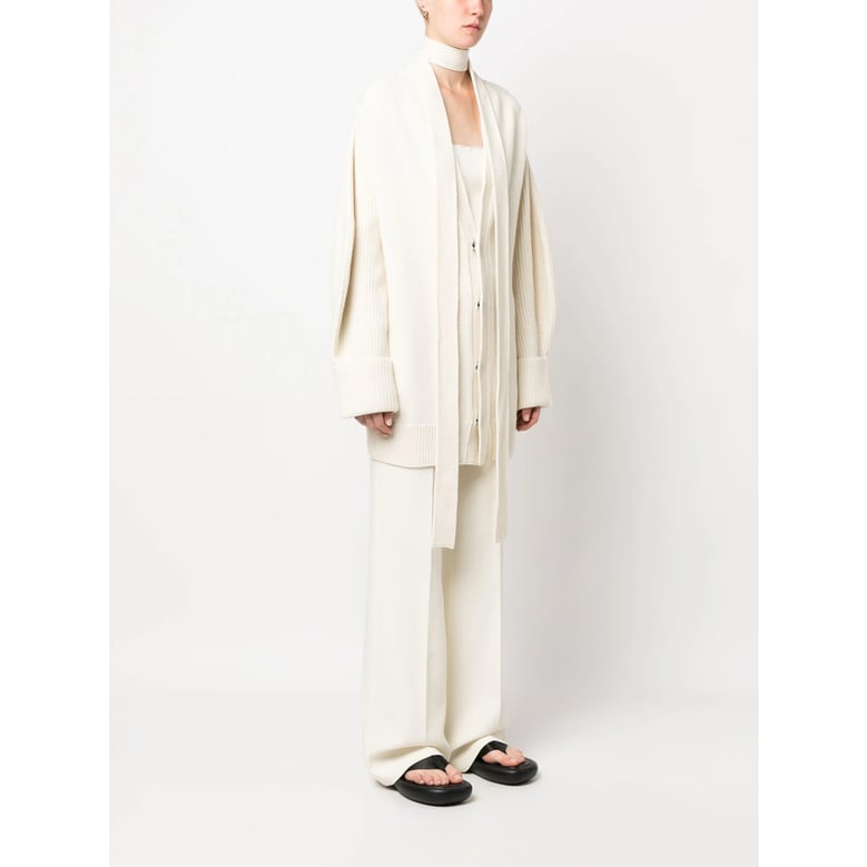 ivory white cashmere cardigan by Selfnex