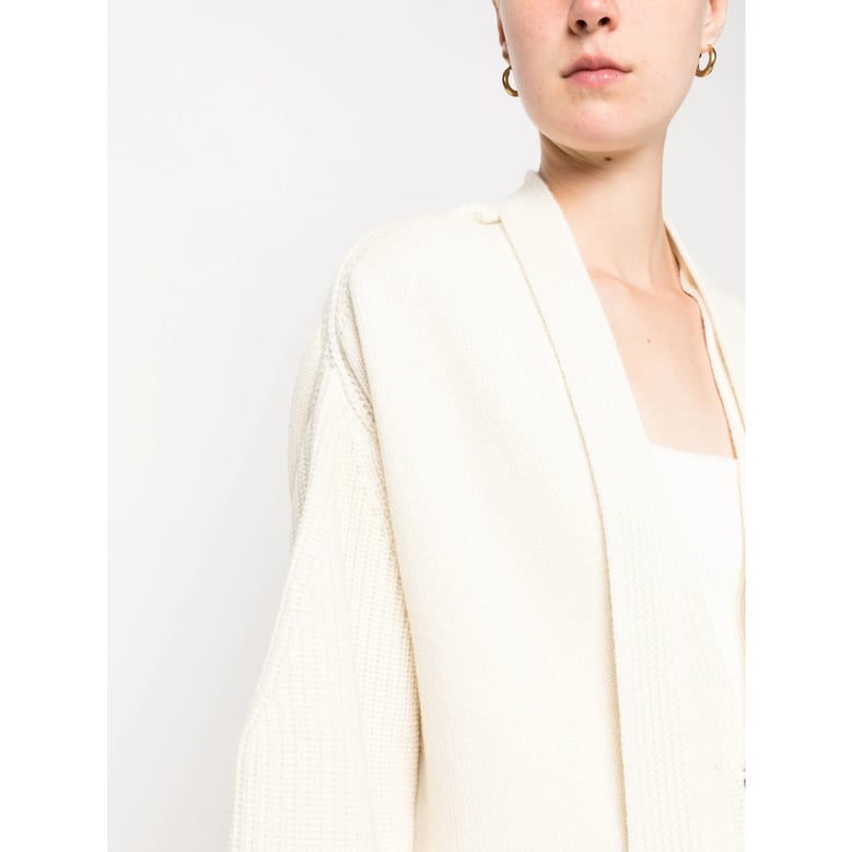 ivory white cashmere cardigan by Selfnex