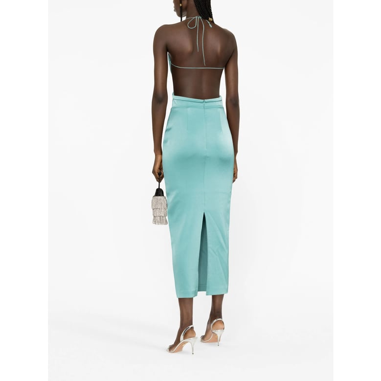 dress, cut-out ankle-length, green by Selfnex