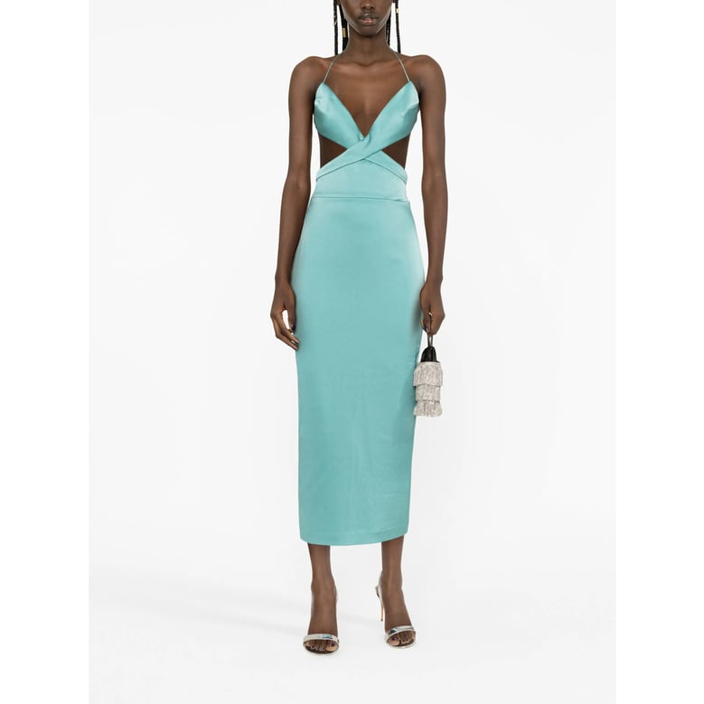 dress, cut-out ankle-length, green by Selfnex