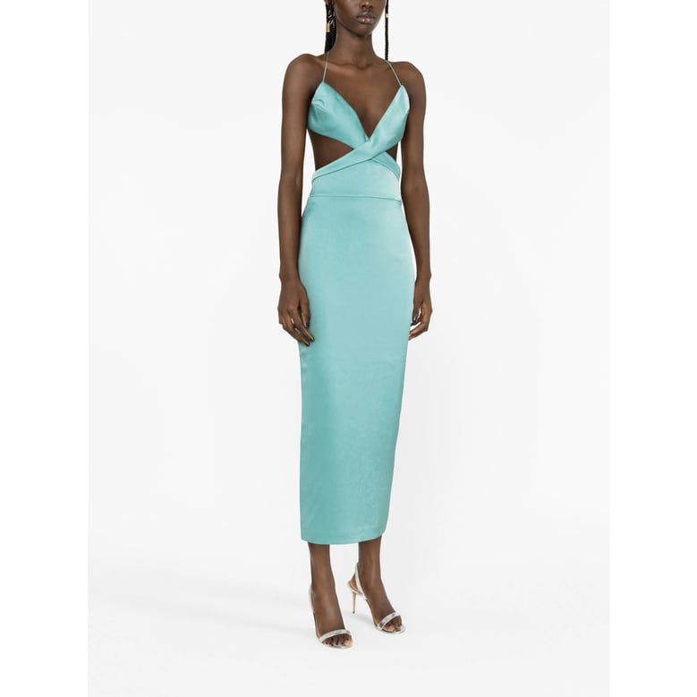 dress, cut-out ankle-length, green by Selfnex