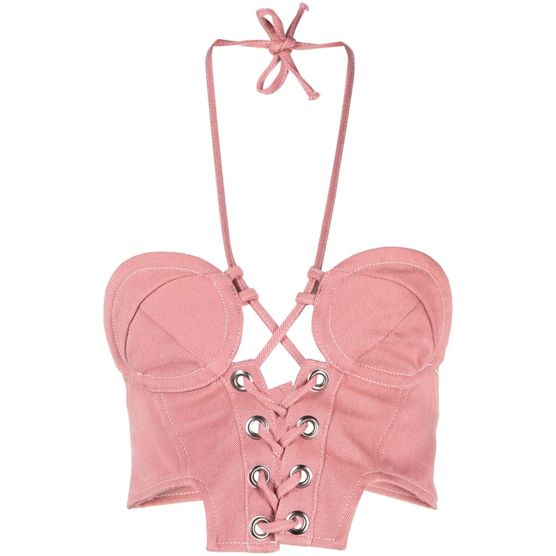 rose pink corset top by Selfnex