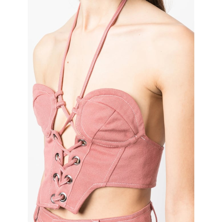 rose pink corset top by Selfnex
