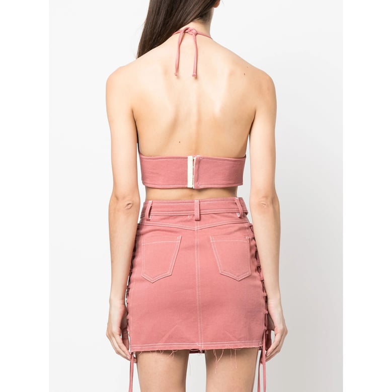 rose pink corset top by Selfnex