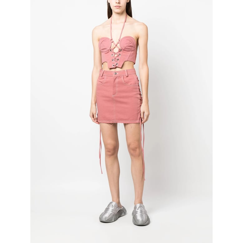 rose pink corset top by Selfnex